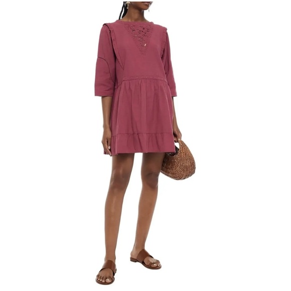 BA&SH Robe Lune in Raspberry - Picture 2 of 12